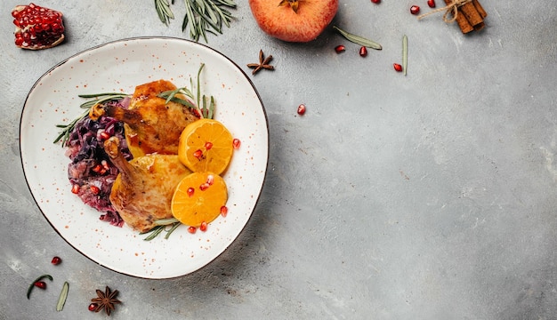 Talerz z apetycznym daniem